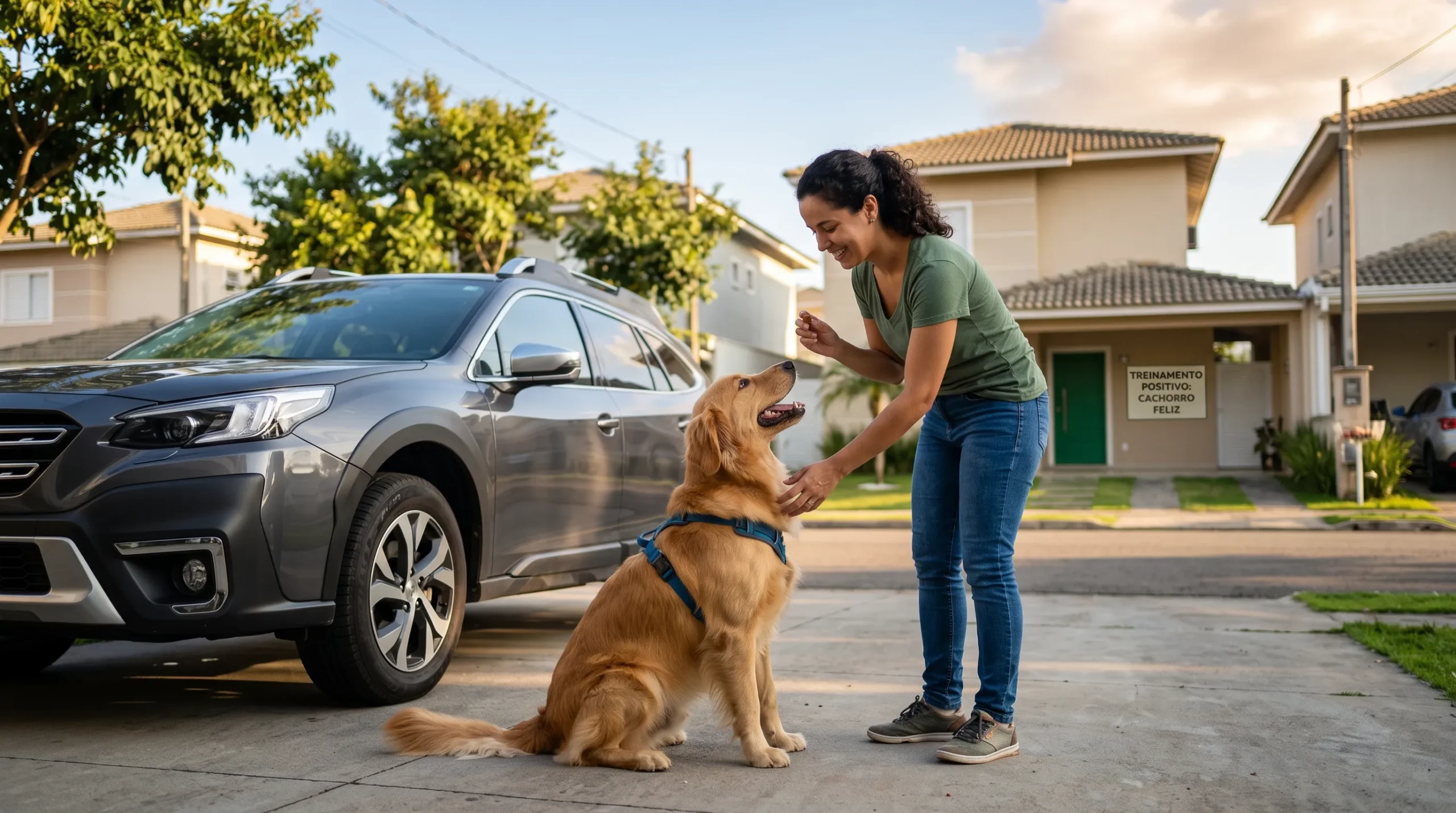 adestramento de cachorro para viagem de carro — reforço positivo com petiscos