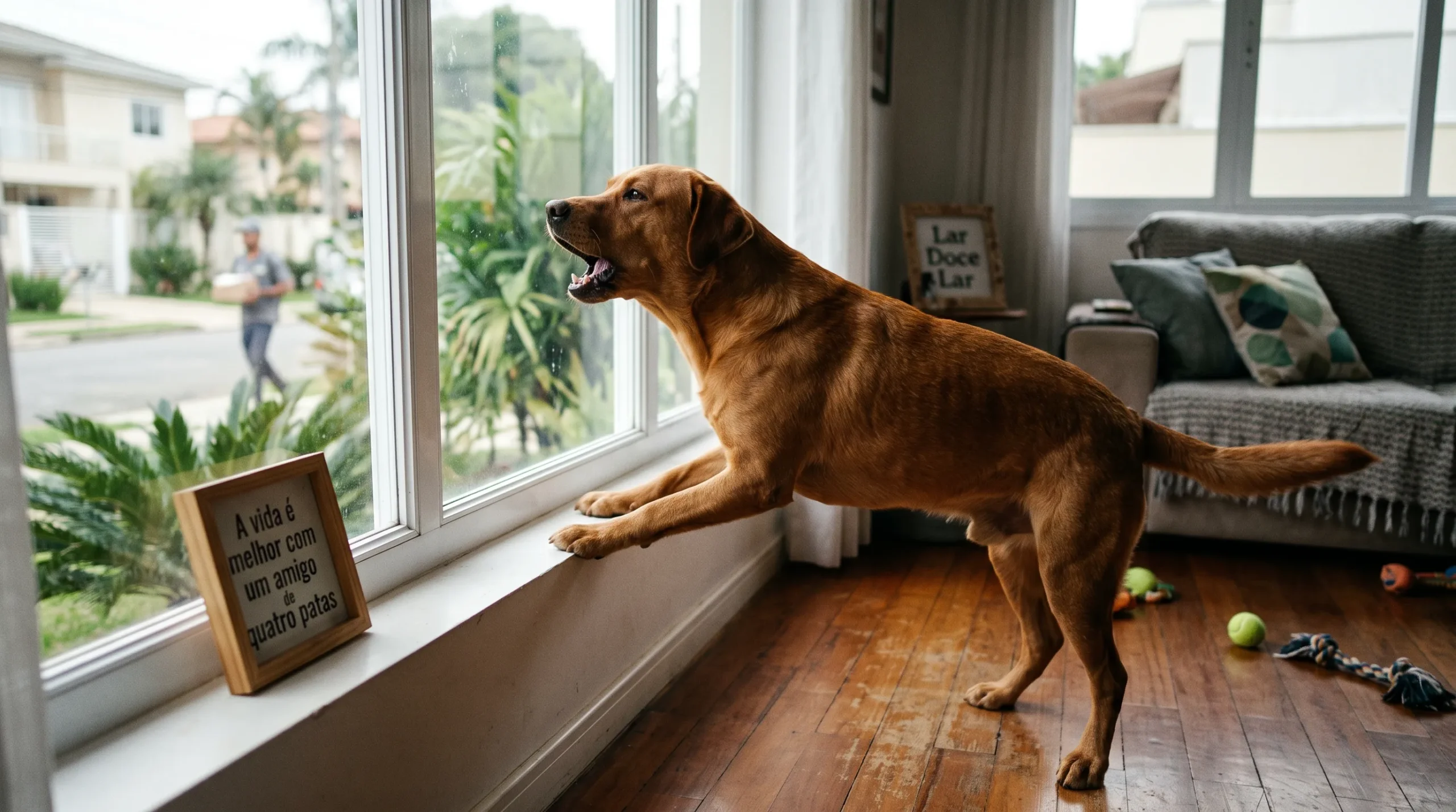 cachorro latindo muito na janela — causas do latido excessivo por alerta e territorialidade