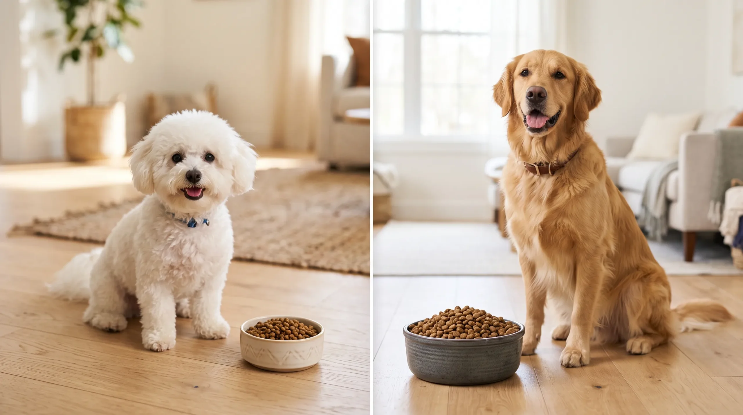 como escolher ração para cachorro pelo porte — diferenças entre cão pequeno e grande