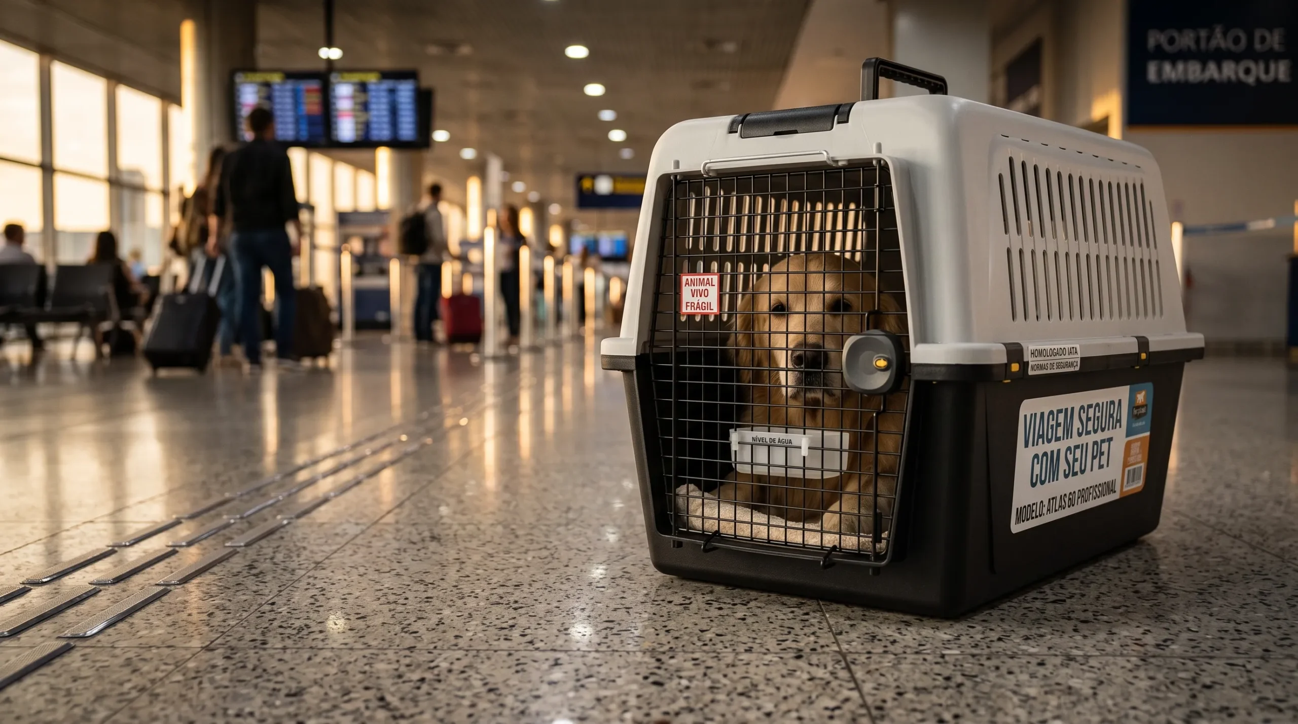 Ferplast Atlas 60 Professional cinza para cães grandes — transporte aéreo