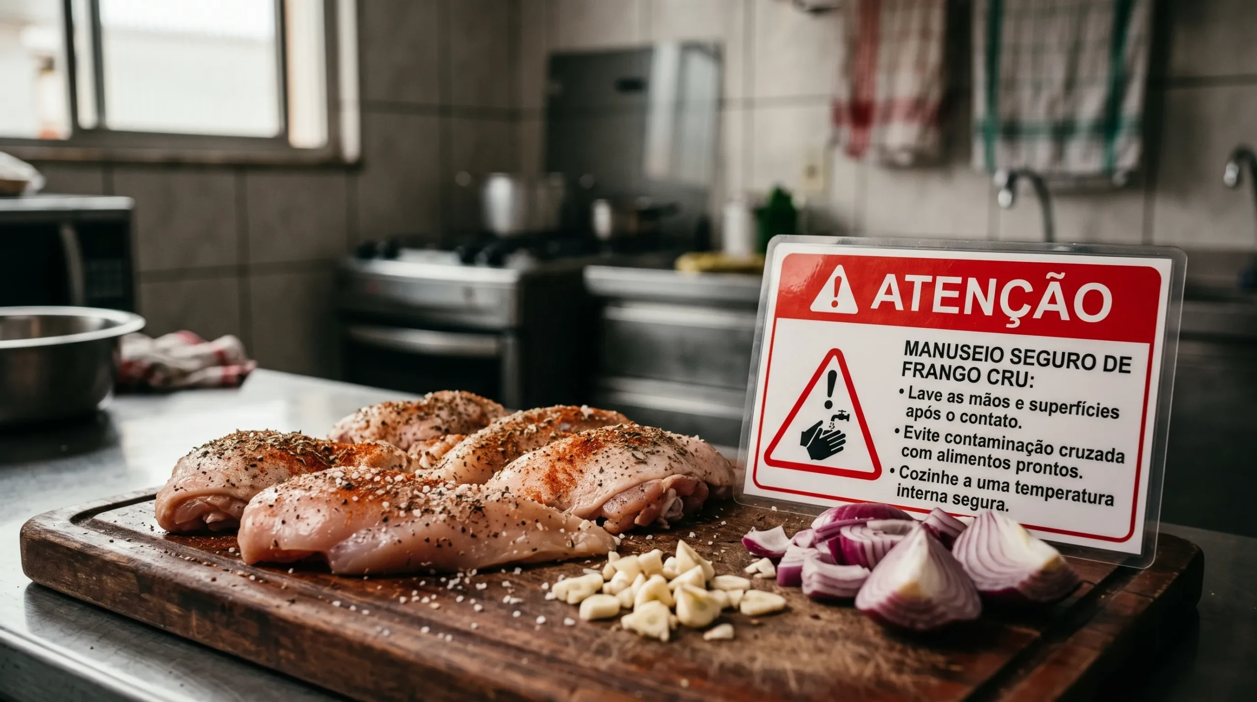 frango temperado e cru para cachorro — riscos do alho cebola e salmonela para cães