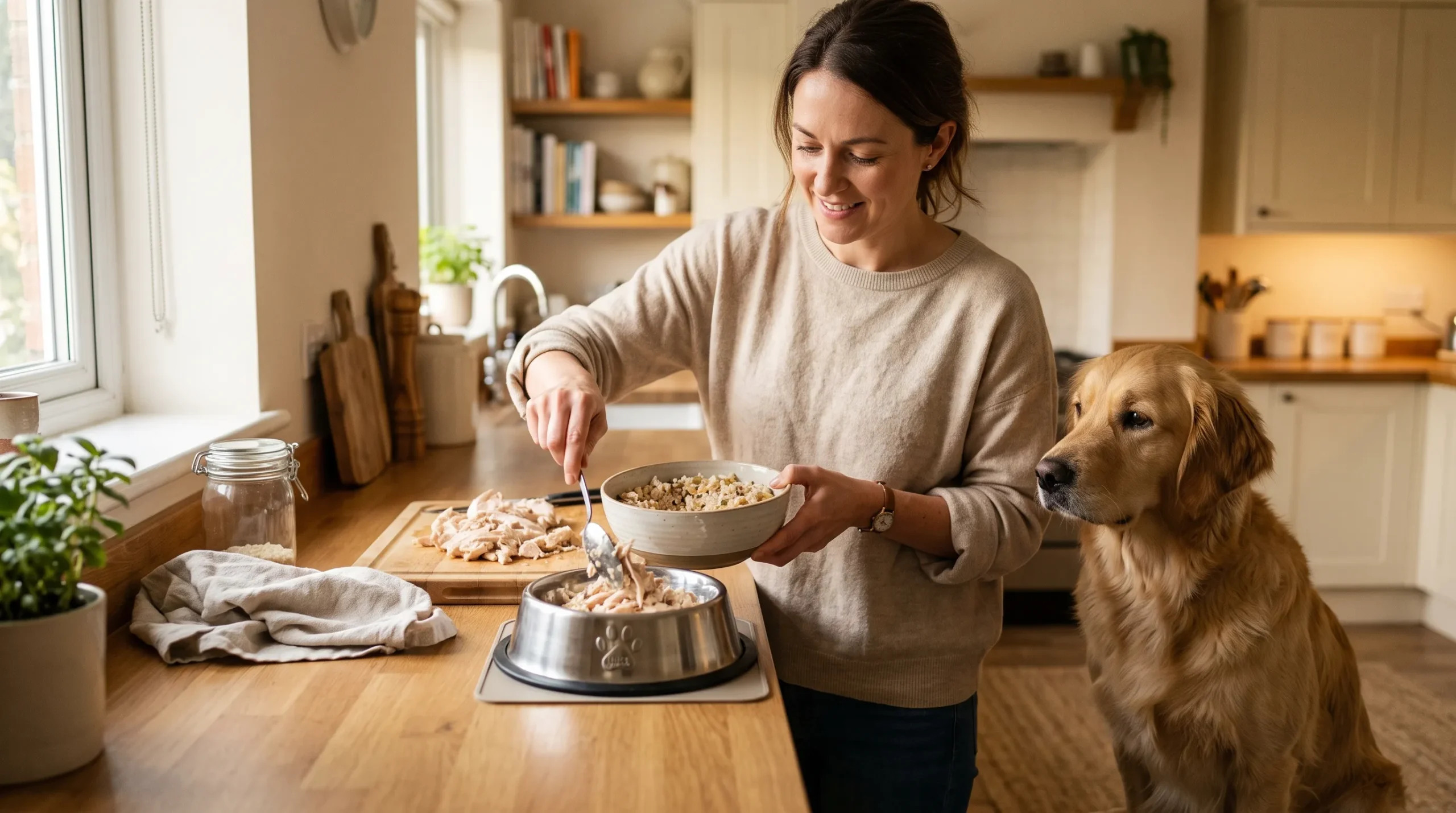 como dar frango para cachorro com segurança — porcionamento correto e frequência recomendada
